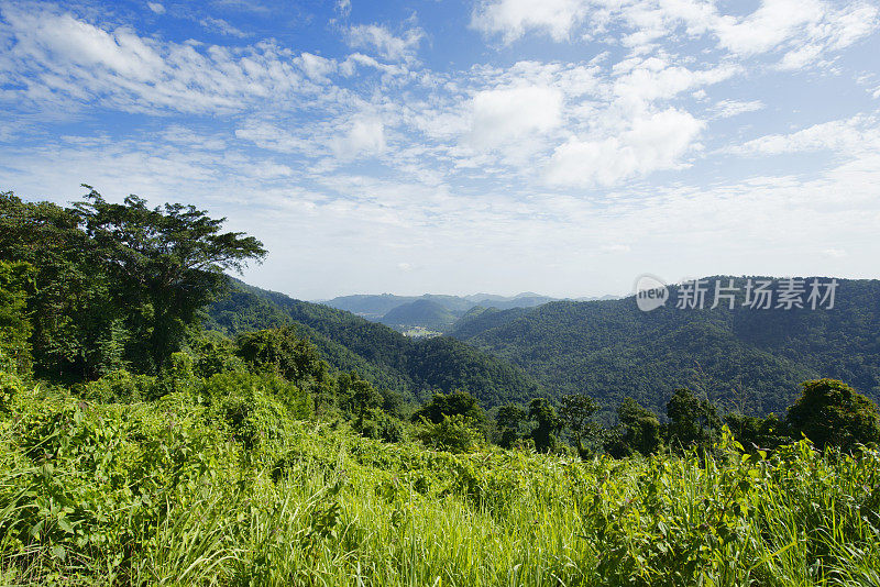 泰国Khao Yai国家公园风景优美的山景